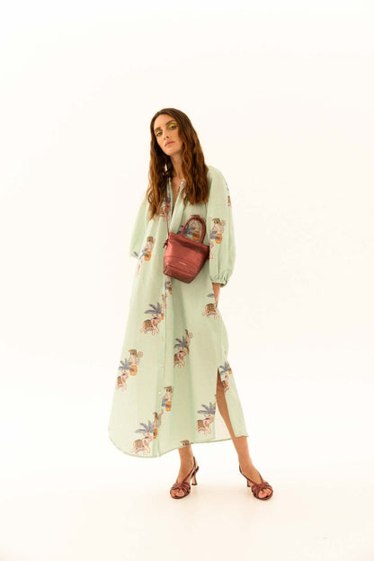 Adeline low silo Heels Mint and Rose 