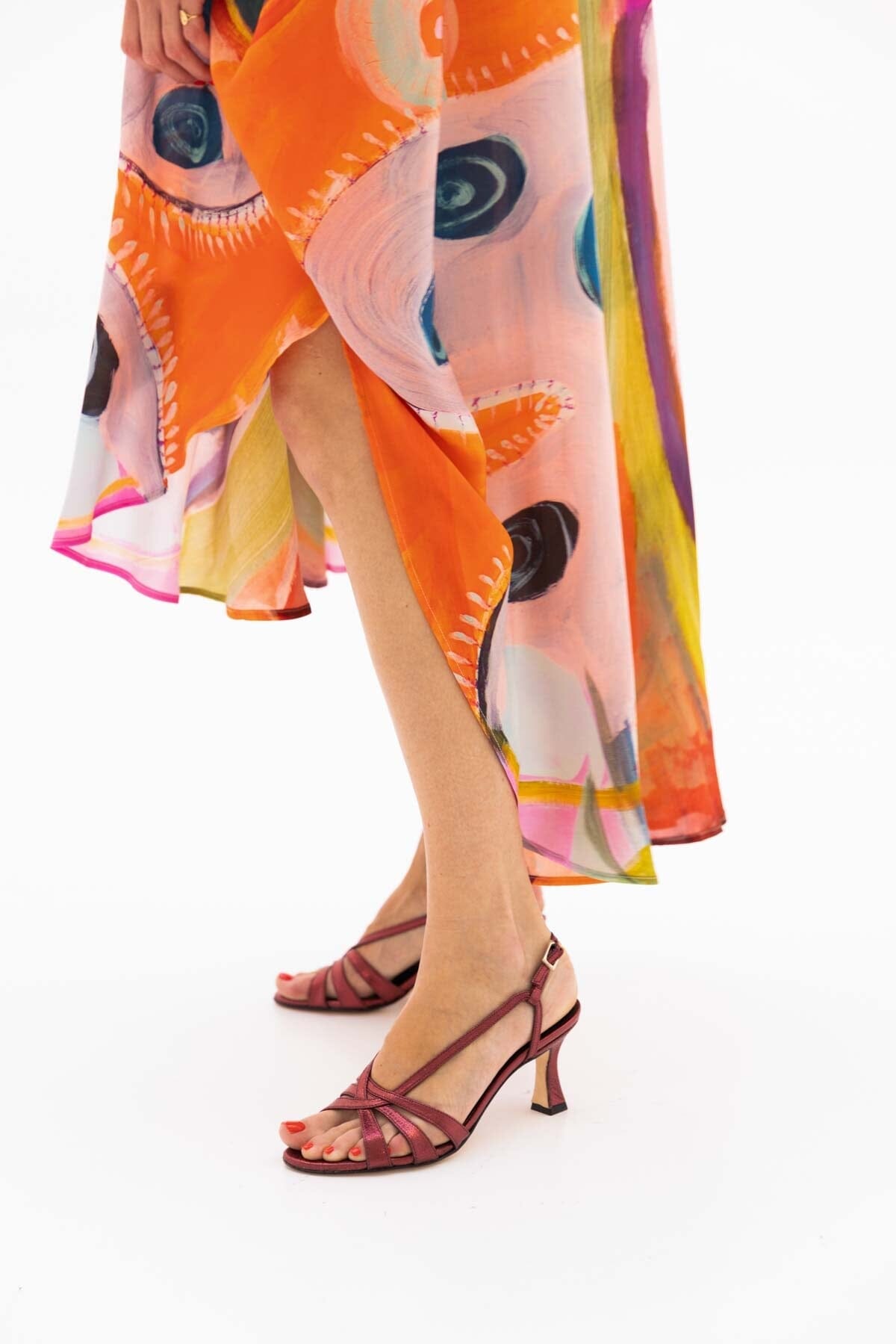 Adeline low silo Heels Mint and Rose 