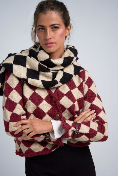 Ajedrez Tinto Sweaters Eiina Brand 