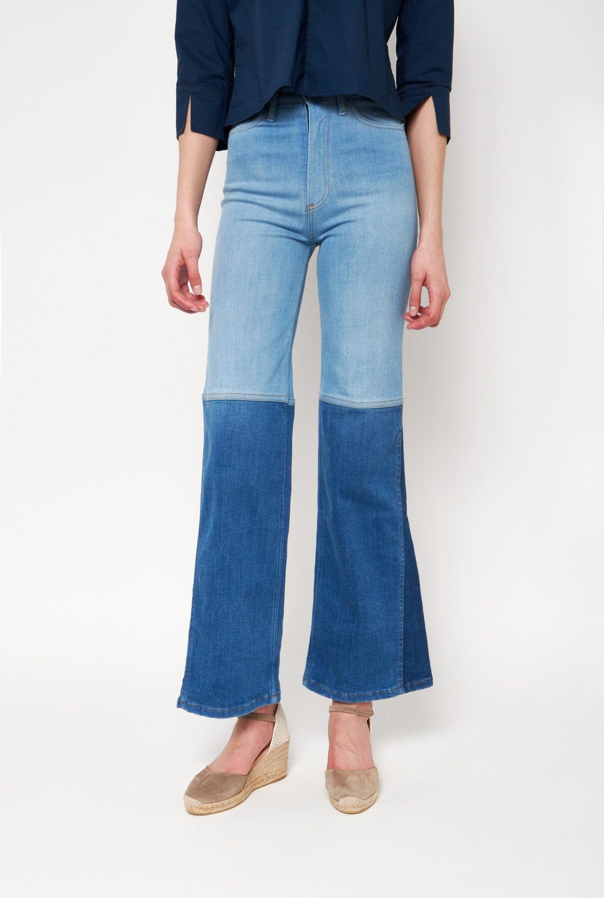 Alba stretch blue Trousers Julise Magon 