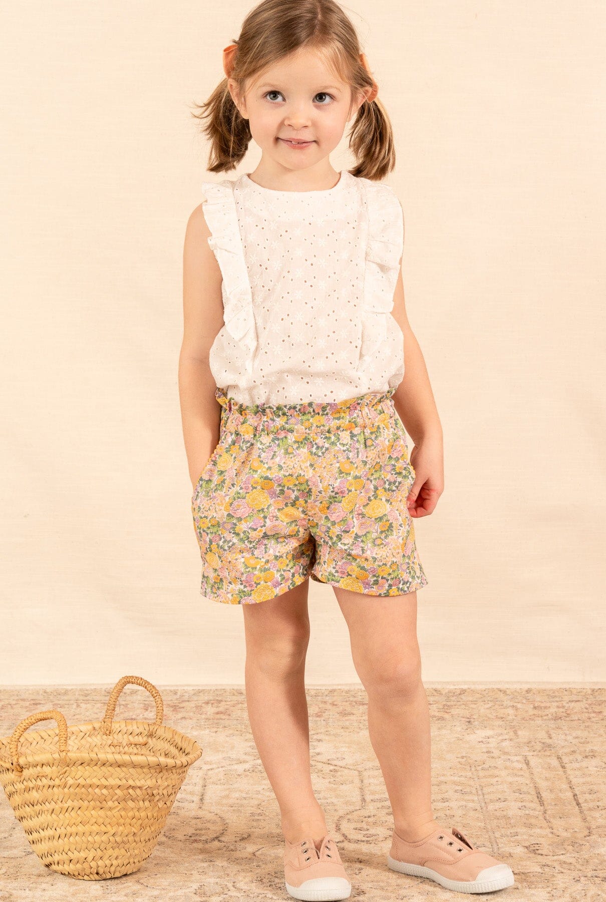 Alice Top Eyelet Daisy Off-White Kids Clothing Amaia London 