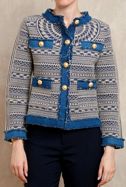 ALPACA TWEED JACKET BLUE GASTON Jackets The Extreme Collection 