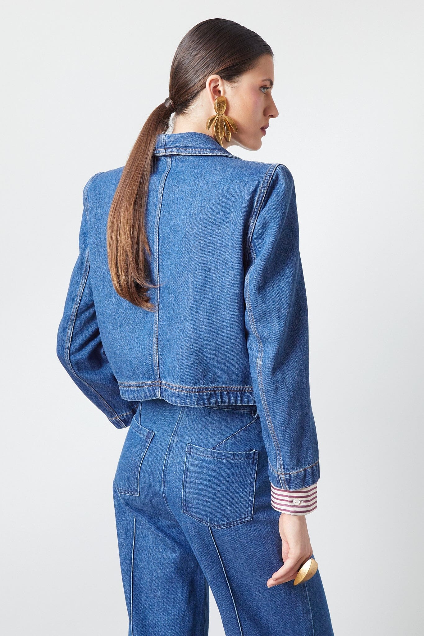 Amber Spencer Jacket Dark Denim The Label Edition 