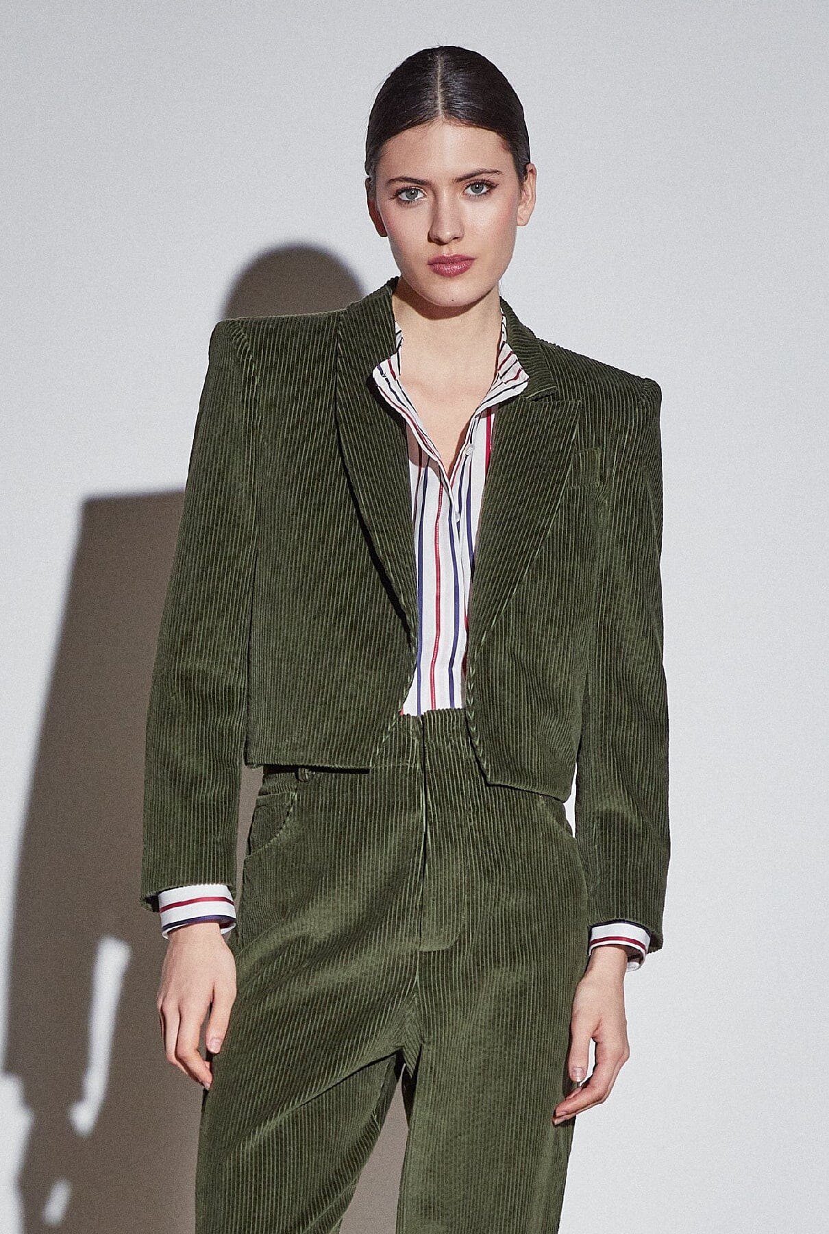 Amber Spencer Jacket Olive Corduroy Jackets The Label Edition 