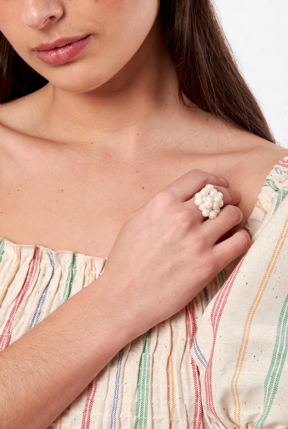 Anillo Caviar Nacar Rings Joaquin Blanco 