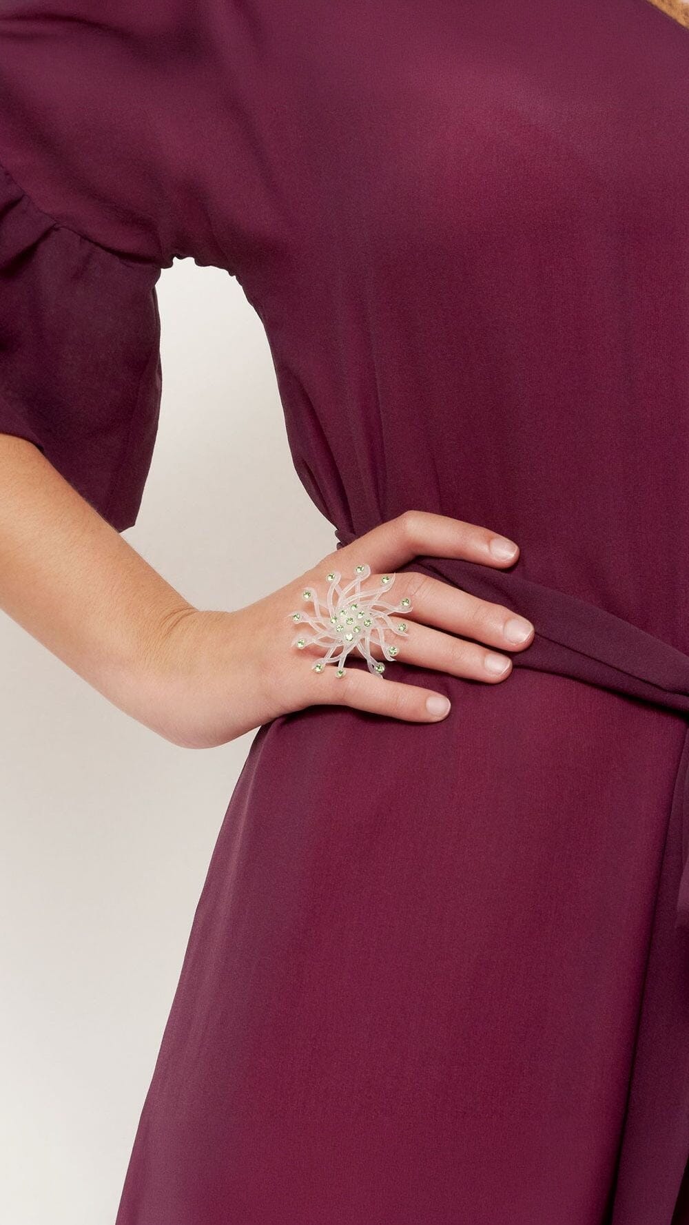 Anillo Ciclo white-green Rings Joaquin Blanco 