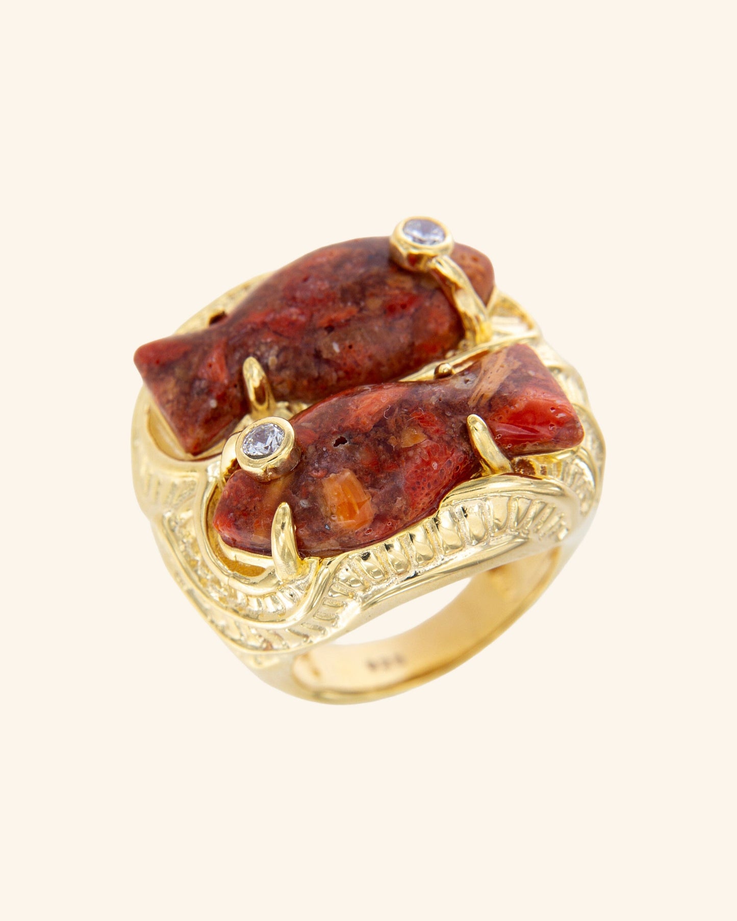 Anillo Marea Doble Coral Rings Coolook 