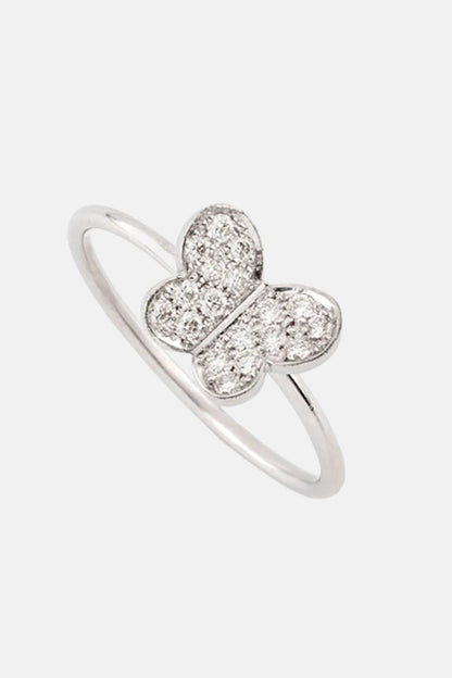 Anillo Mariposa Mediana Oro Blanco 18k con Diamantes Rings Elena Carrera 