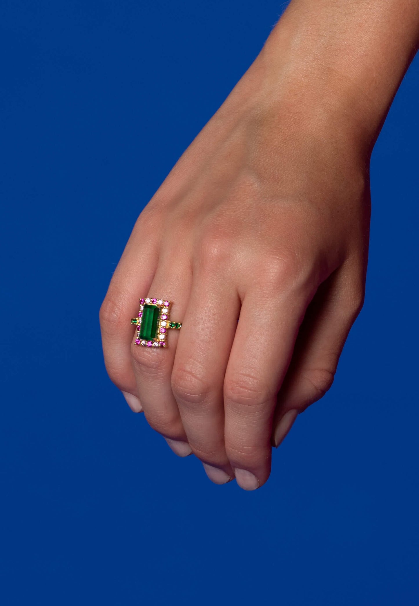 Anillo Rivoli Fucsia y Verde Rings LAVANI 