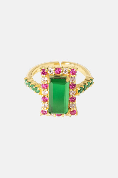 Anillo Rivoli Fucsia y Verde Rings LAVANI 