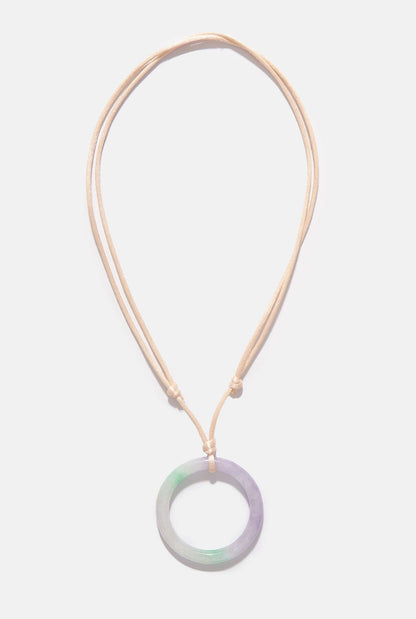 Aro jade con cordón Earrings SOYFASCINANTE 