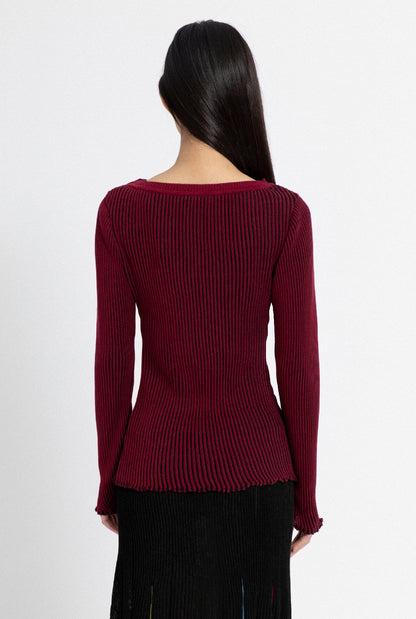 Asta Blouse Burgundy Sweaters Carlota Cahis 