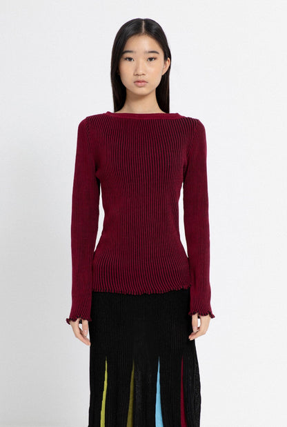 Asta Blouse Burgundy Sweaters Carlota Cahis 