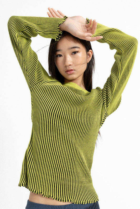 Asta Blouse Lime Sweaters Carlota Cahis 