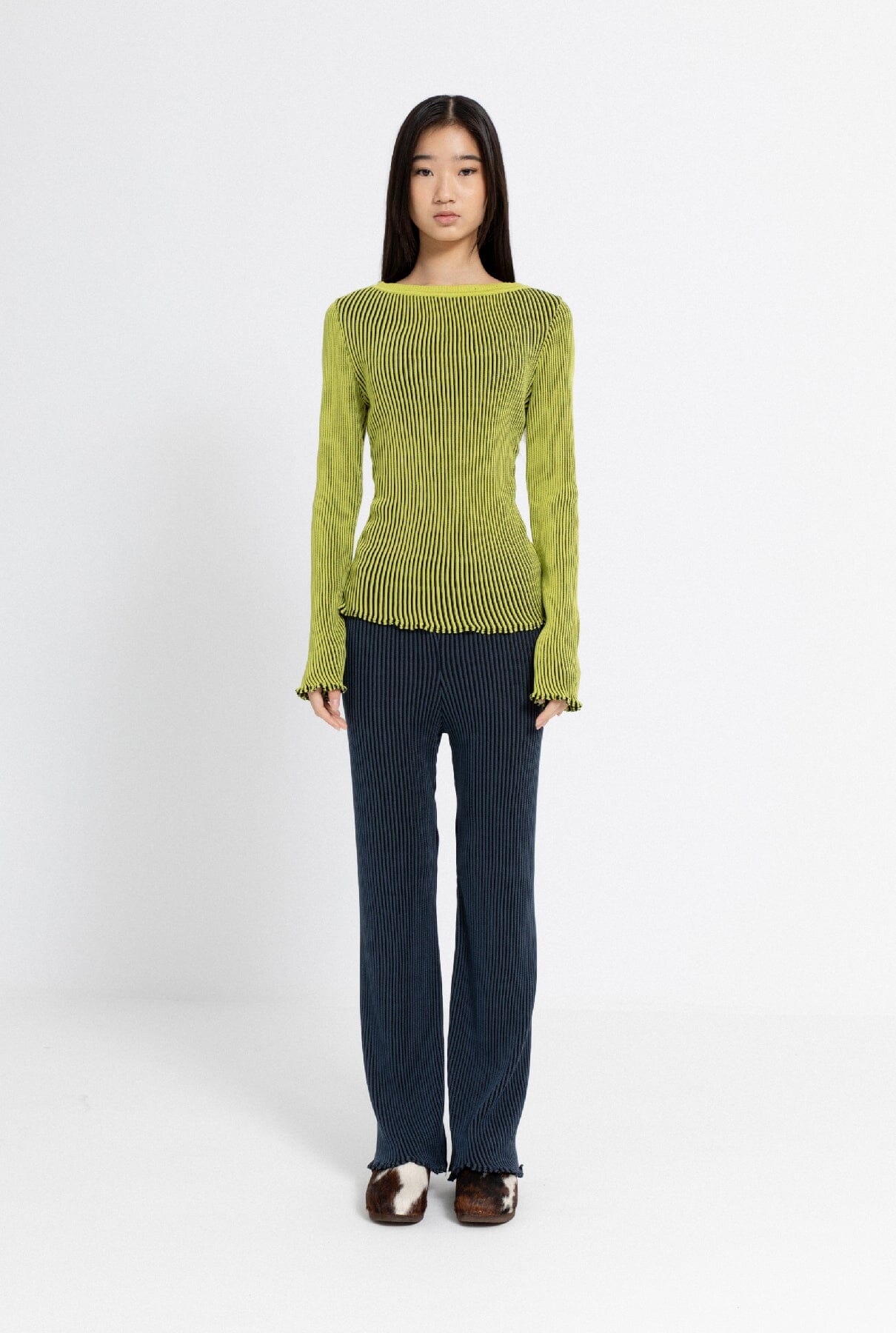 Asta Blouse Lime Sweaters Carlota Cahis 