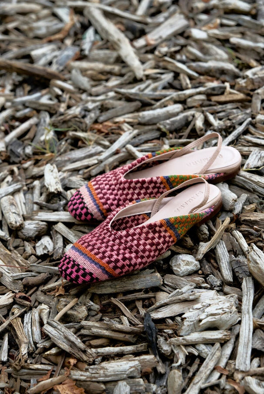 BAIMARA Mule Damero Rosa Flat shoes Baimara 