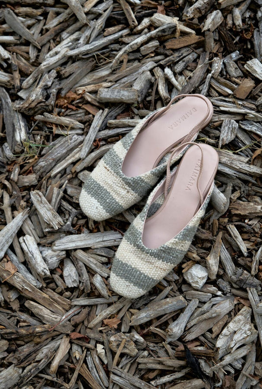 BAIMARA Mule Gris Flat shoes Baimara 