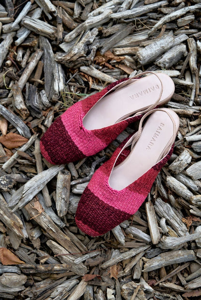 BAIMARA Mule Rosa rayas Flat shoes Baimara 