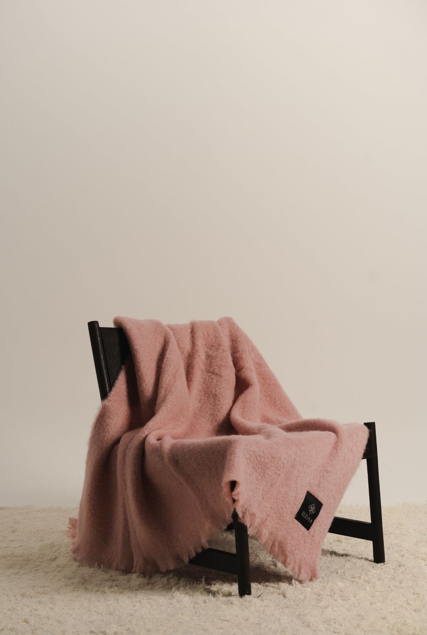 Ballet Pink Mohair Blanket Accessories ELEVAA 
