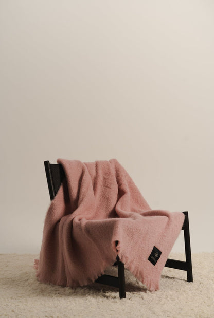 Ballet Pink Mohair Blanket Accessories ELEVAA 