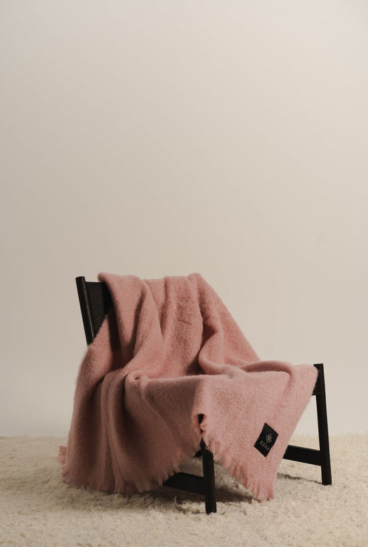 Ballet Pink Mohair Blanket Accessories ELEVAA 