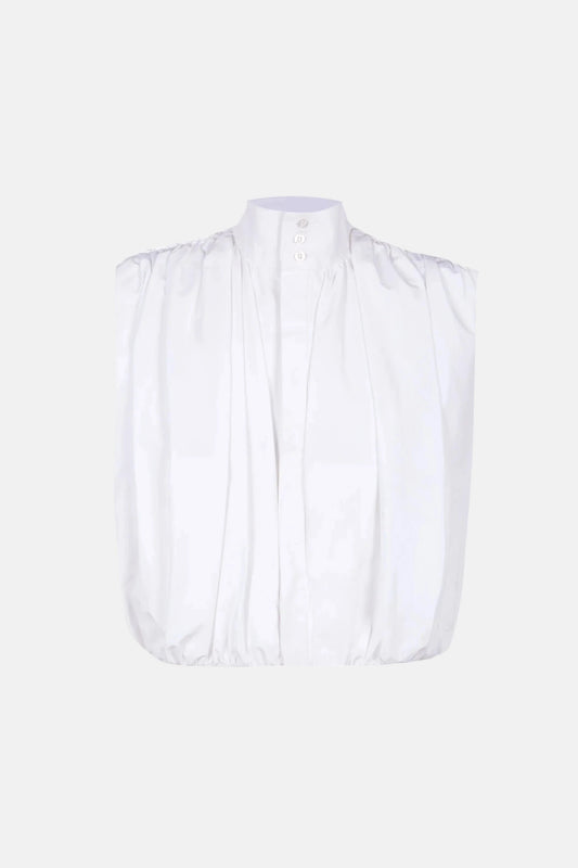 Balloon White Top Tops and Blouses PALOMO SPAIN 