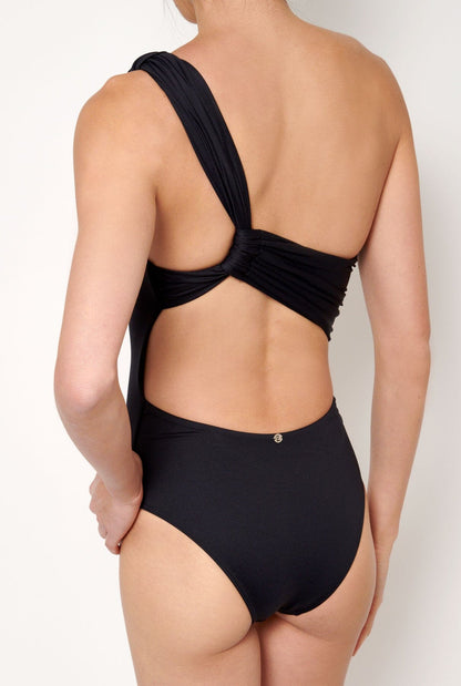 Bañador One shoulder Negro Swimwear ELENA MORALES 
