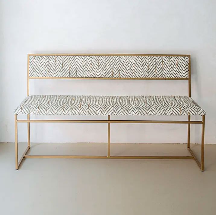 Banco respaldo dorado Furniture Be Water Home 