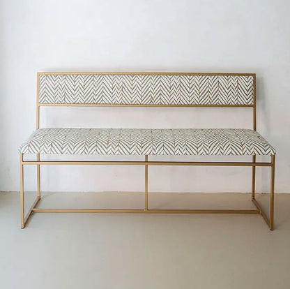 Banco respaldo dorado Furniture Be Water Home 