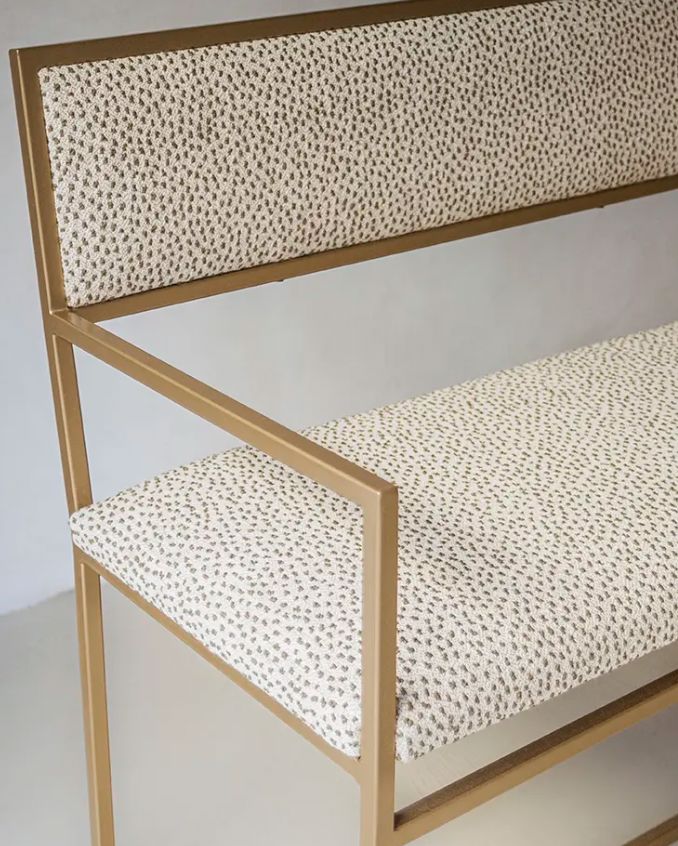 Banco respaldo dorado Furniture Be Water Home 