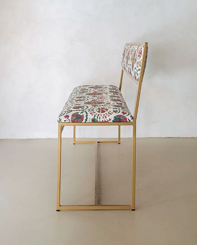 Banco respaldo dorado Furniture Be Water Home 