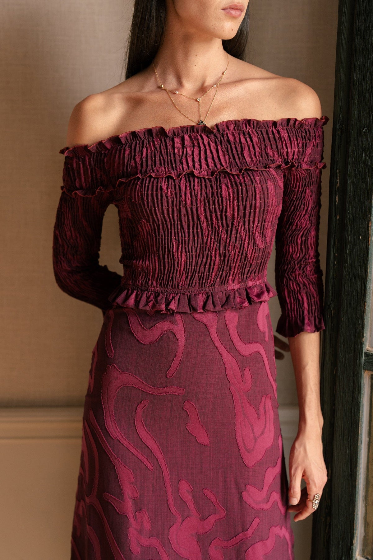 Bardot Textured Dress Dresses Vano Studio 