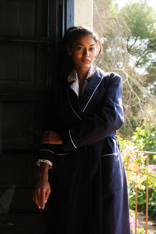 Batín Mujer Azul Navy Robe Vicky Bargalló 