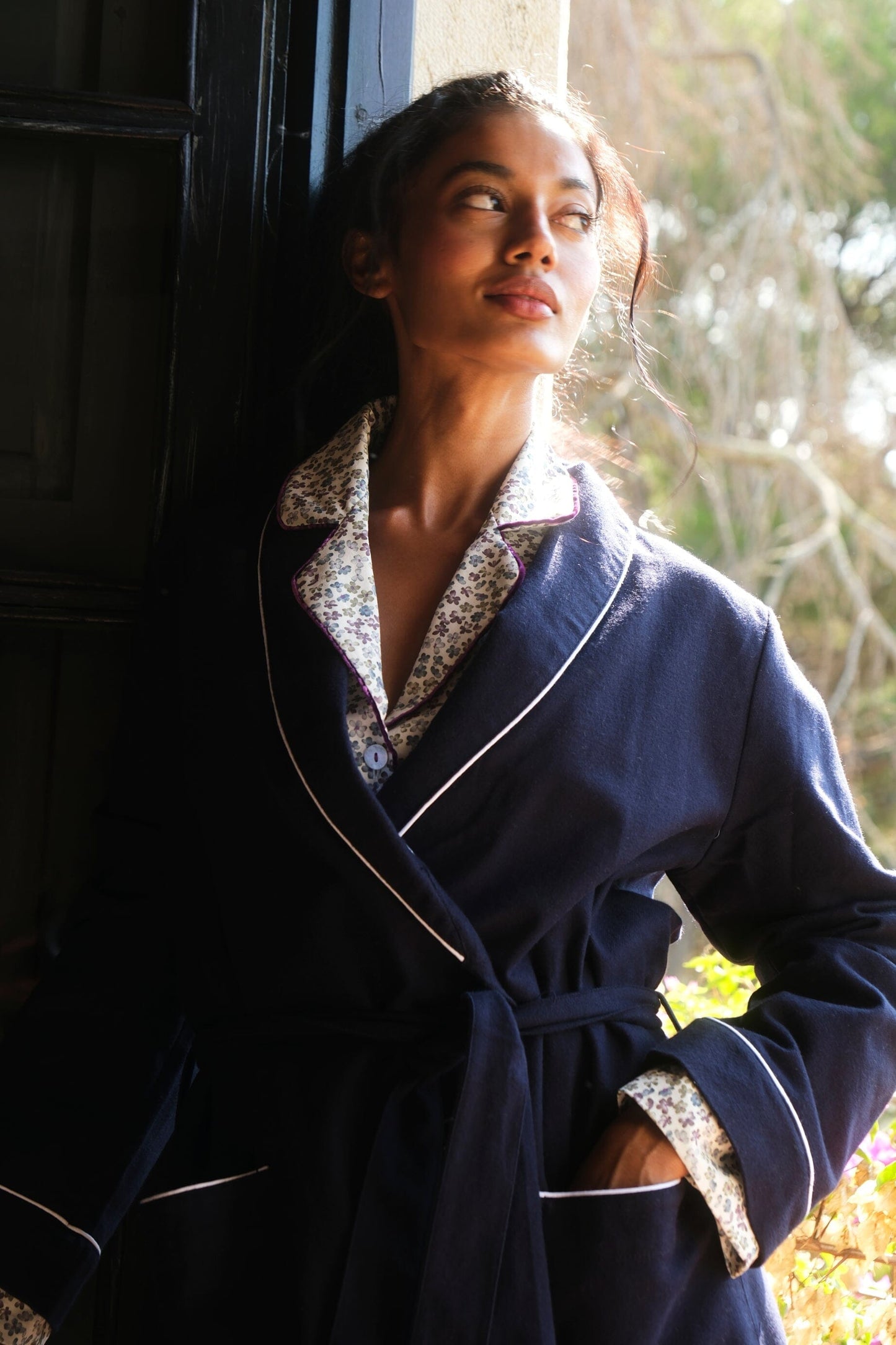 Batín Mujer Azul Navy Robe Vicky Bargalló 