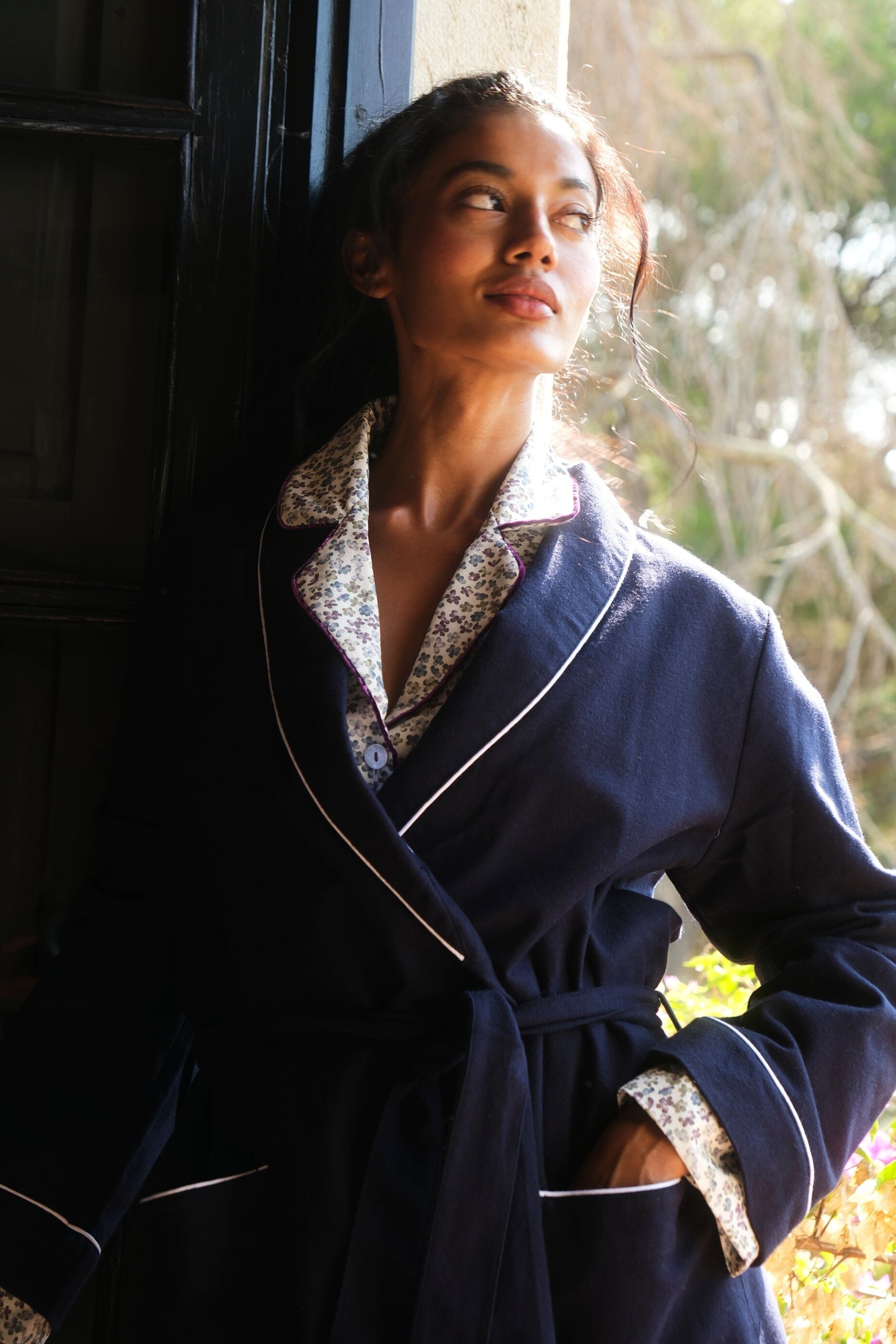 Batín Mujer Azul Navy Robe Vicky Bargalló 