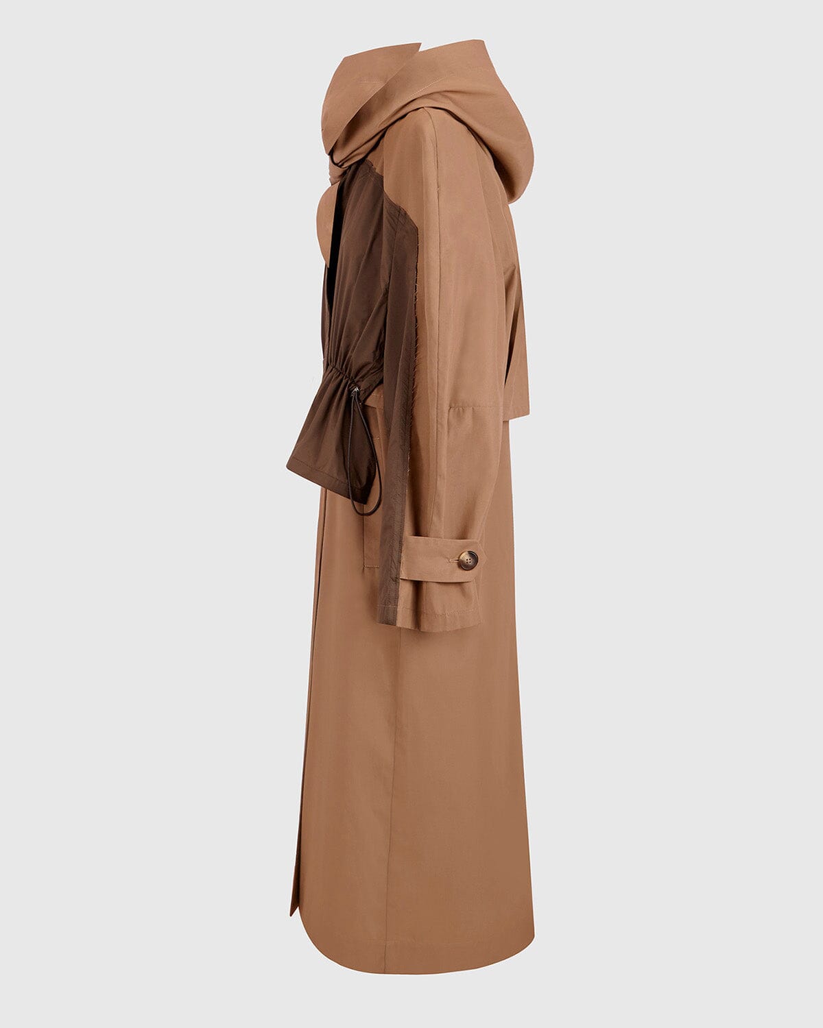 Beige and green hooded trench-coat Coats Boscoier 
