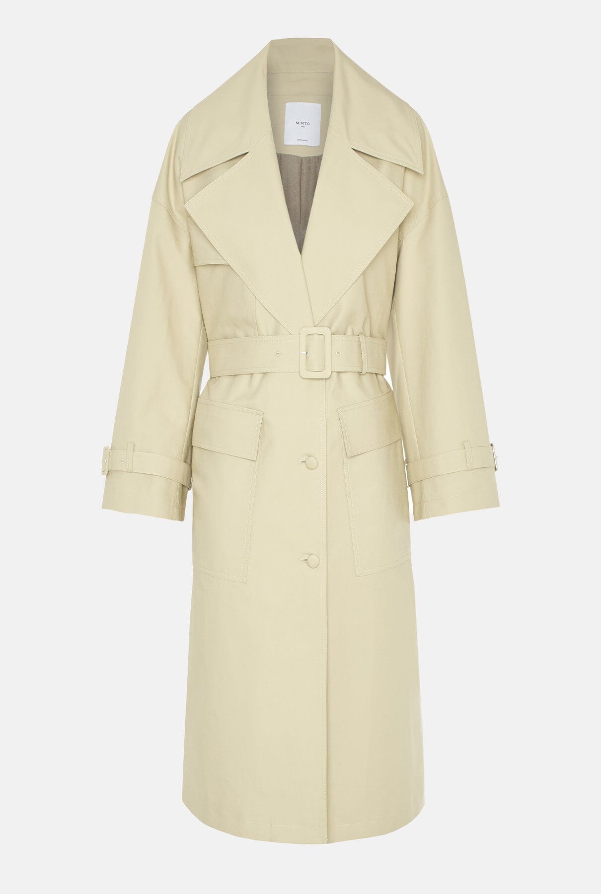 Beige gabardine Coats Mirto 