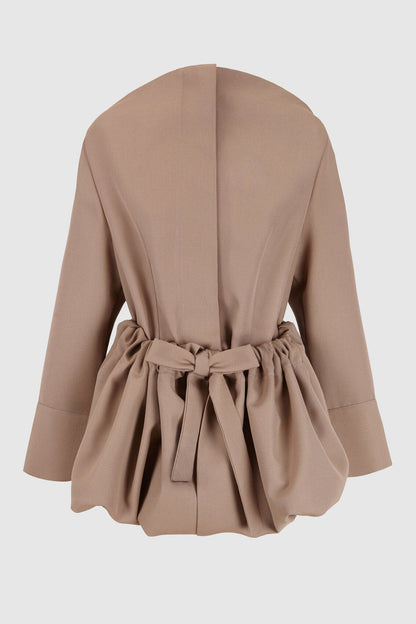 Beige virgin wool trench-coat Coats Boscoier 
