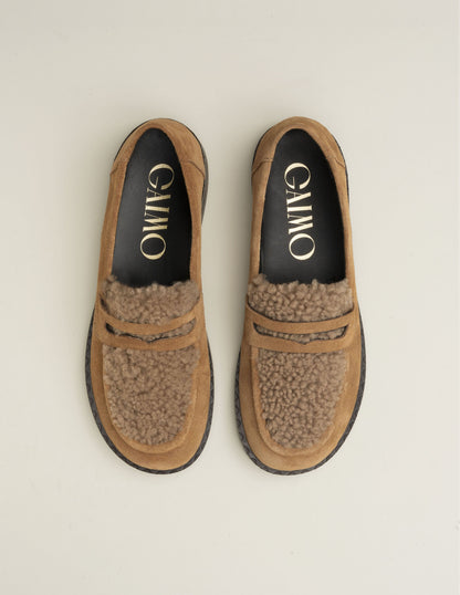 Belisse curly tan Flat shoes Gaimo 