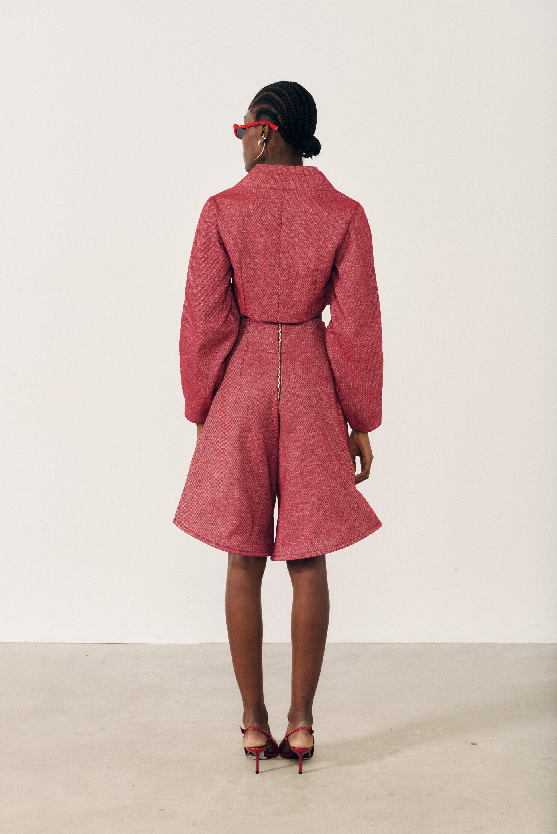 Bermuda estructurada roja Short E.R.A.X. 