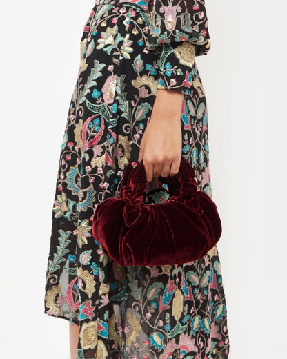 Bernatta Bag Burgundy Velvet Mini bags Laia Alen 