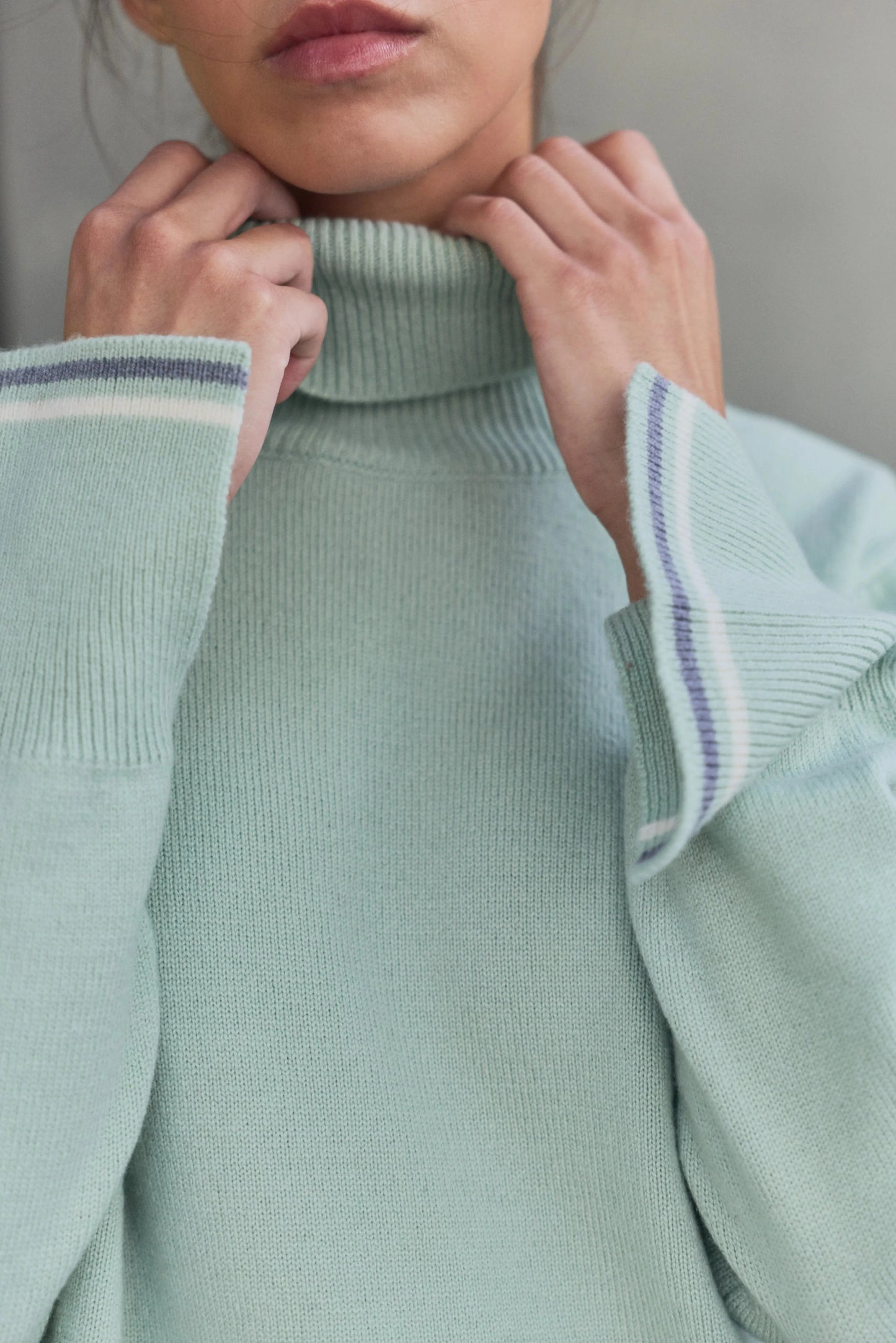 Berta Cashmere blend Crew Neck Mint Green Sweaters Laia Alen 