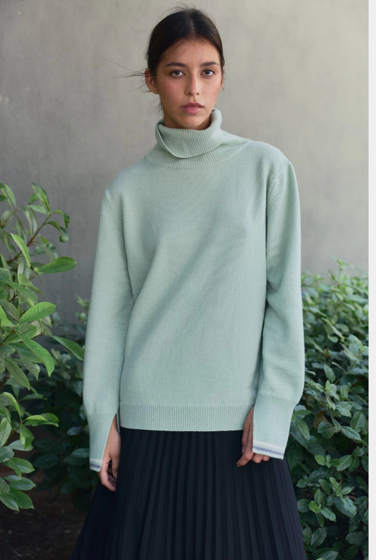 Berta Cashmere blend Crew Neck Mint Green Sweaters Laia Alen 