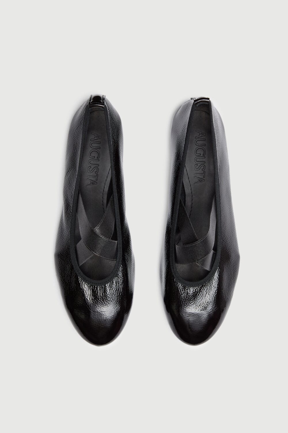 Bettina Ballet Flats in Black Patent Leather Flat shoes AUGUSTA 
