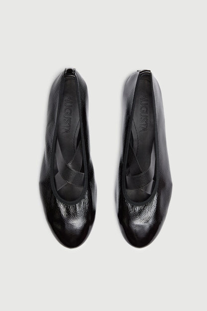 Bettina Ballet Flats in Black Patent Leather Flat shoes AUGUSTA 