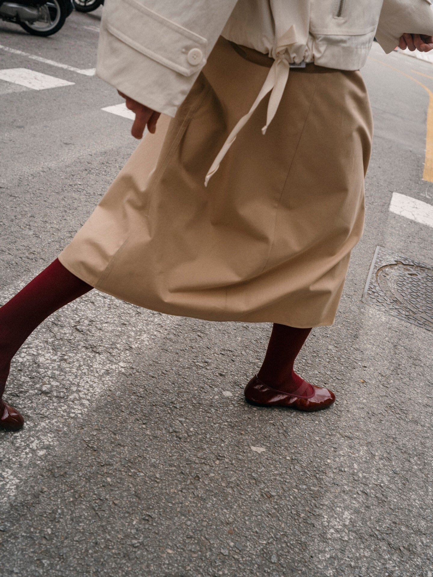 Bettina Ballet Flats in Burgundy Patent Leather Flat shoes AUGUSTA 