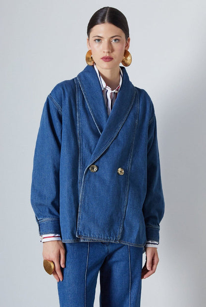 Bianca Overshirt Dark Denim Jackets The Label Edition 