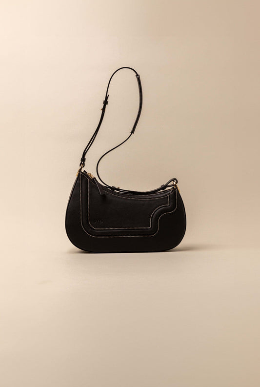 Binomio Black Leather Shoulder Bag Shoulder Bag RFB 
