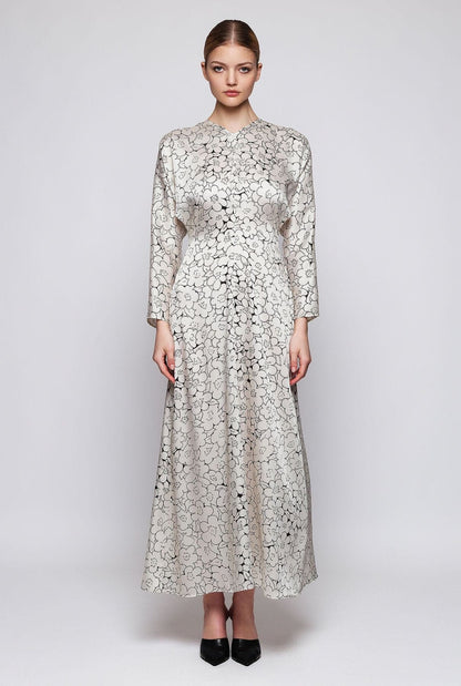 Black and white floral print dress Dresses Mirto 