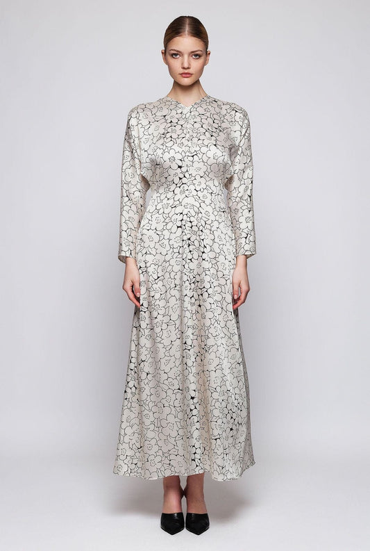 Black and white floral print dress Dresses Mirto 